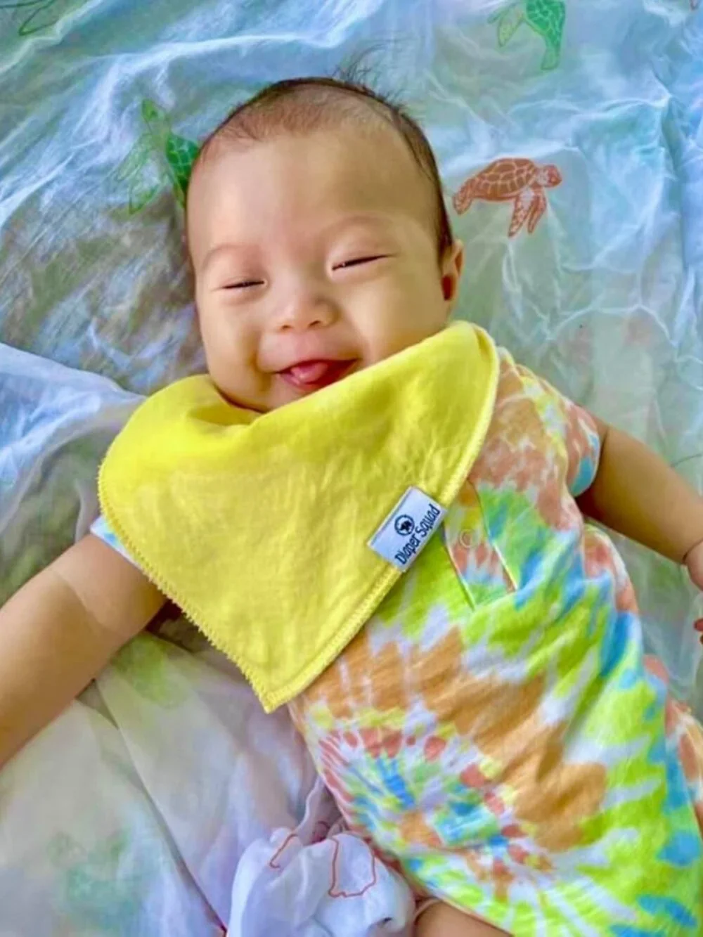 Diaper Squad 10 pack Brights Organic Cotton & Fleece Baby Bandana Drool Bibs Set